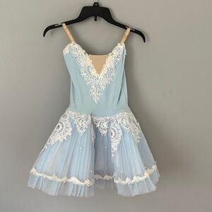 Elegant Blue and White Kids Costume